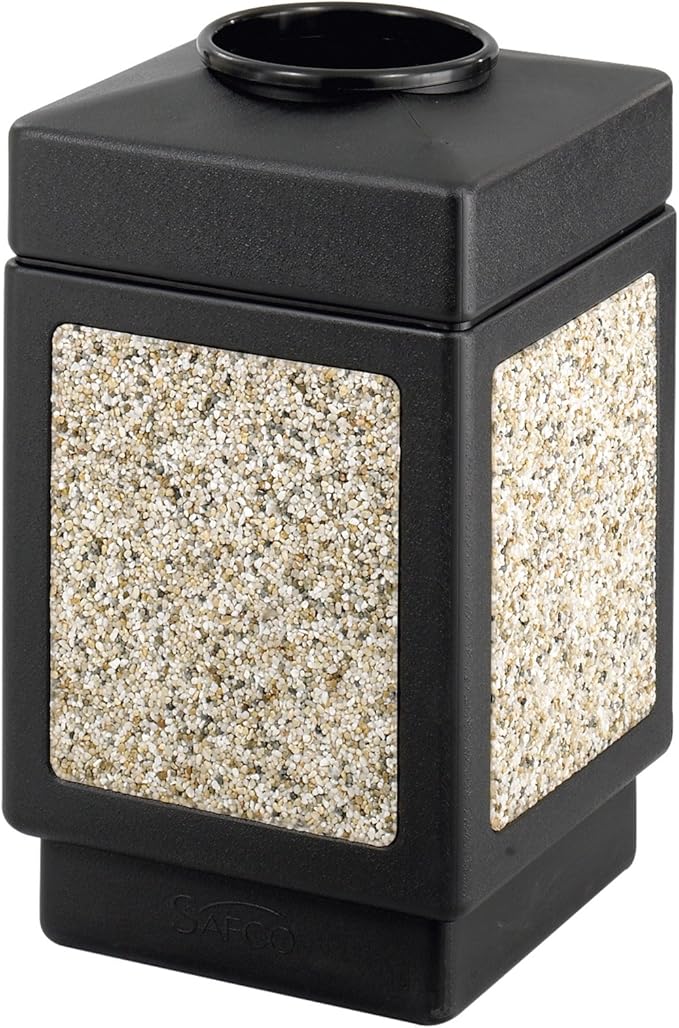 Safco Canmeleon Trash Can, 38 Gallons, Indoor and Outdoor Use, Open Top by SafcoProducts