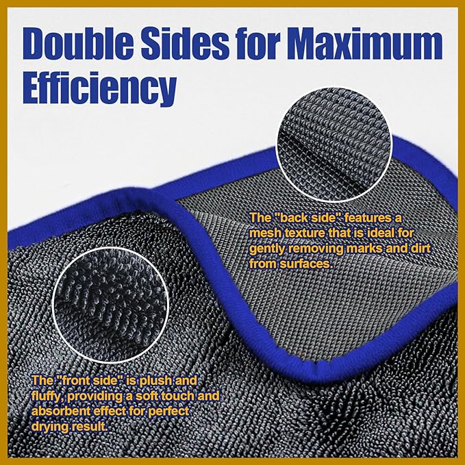 Airlab Microfiber Towels for Cars Wash Drying Extra Large Super Absorbent - Image 5