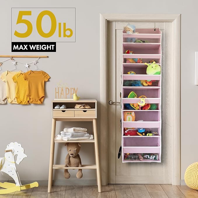 HOMELUX THEORY 2 PC Heavy Duty Over the Door Organizer 55x14x6.7, 6 Large Front - Image 8
