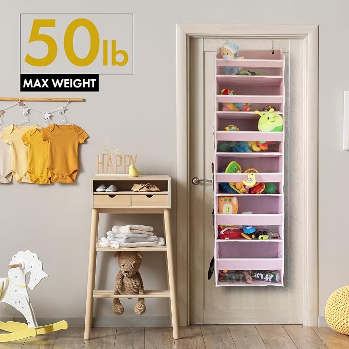 HOMELUX THEORY 1PC Heavy Duty Over the Door Organizer 55x14x6.7, 6 Large Front - Image 5