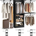 8FT Closet System with Shelves, Wall Mount Bedroom Wardrobe Walk-in Closet by iSunirm