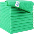 HOMEXCEL Green Microfiber Cleaning Cloth, 12 Pack Premium Microfiber Towels by HOMEXCEL