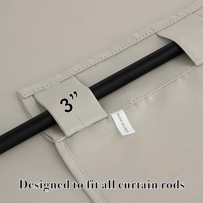 RYB HOME Blackout Curtains for Kitchen, Privacy Thermal Insulating Small Winow - Image 6