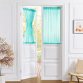 Tollpiz Small Sheer Door Curtain Closet Linen Textured Curtain Sheers Doorway by Tollpiz
