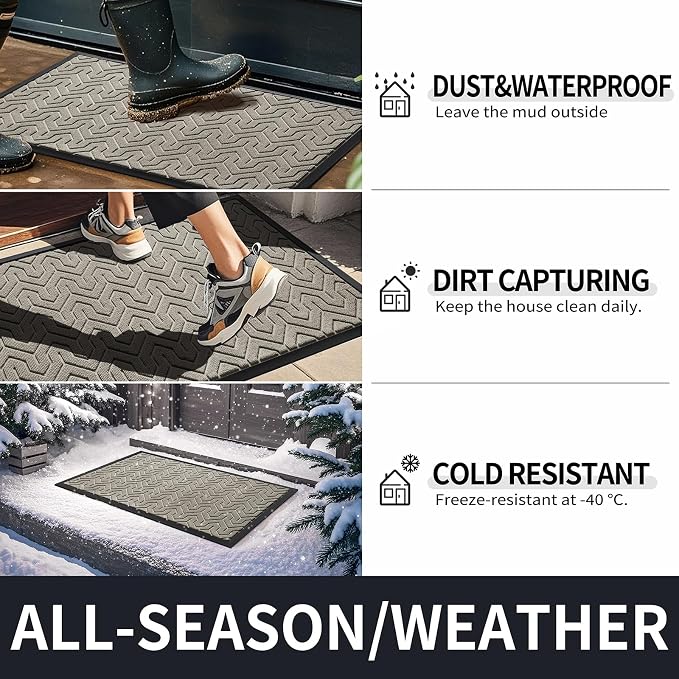 Yimobra Large Door Mat Outside Entrance 47x32, Waterproof Heavy Duty Outdoor - Image 5