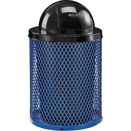 Global Industrial 36 Gallon Outdoor Steel Trash Can by GlobalIndustrial