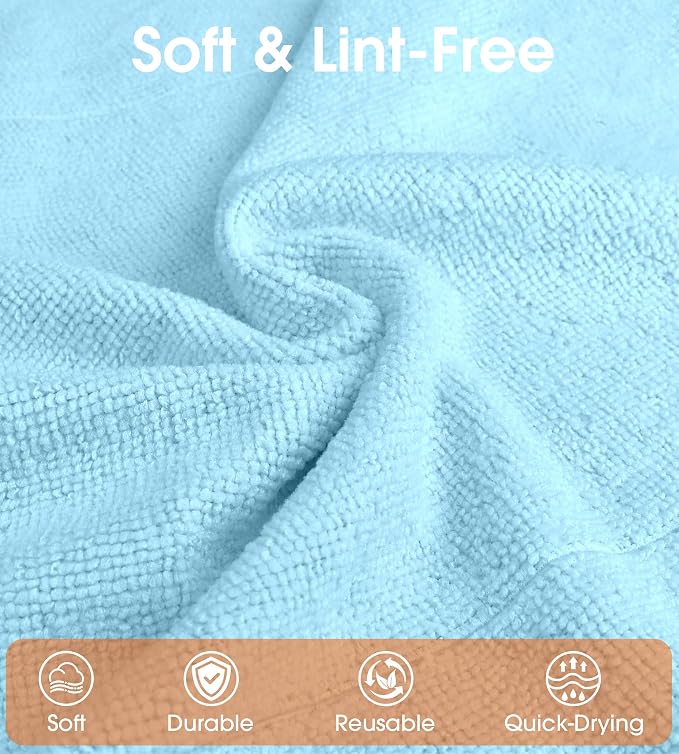 Roll of Microfiber Cleaning Cloth –100 Pack, Tear Away Microfiber Towels - Image 3