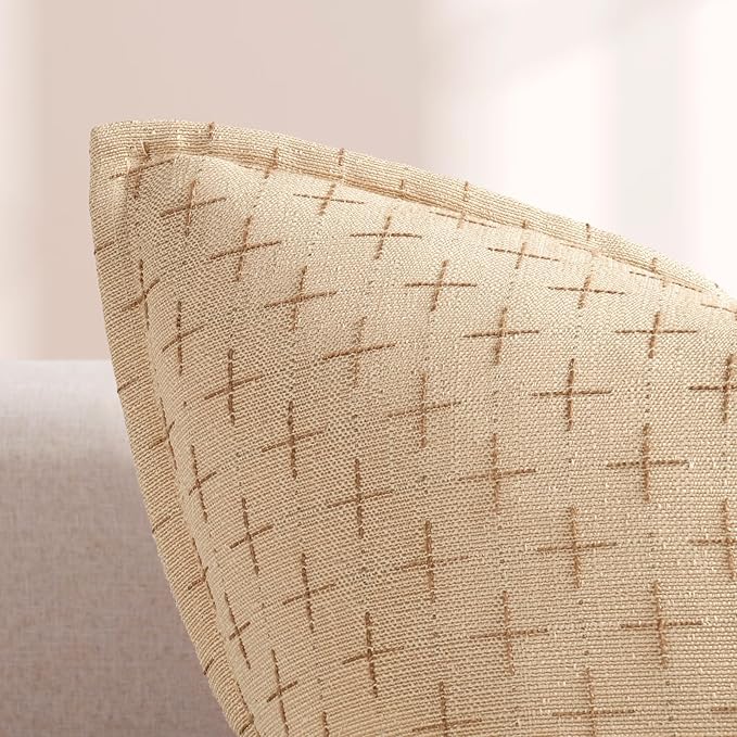 ZWJD Pillow Covers 16x16 Set of 2 Soft Polyester Textured Pillow Covers - Image 2