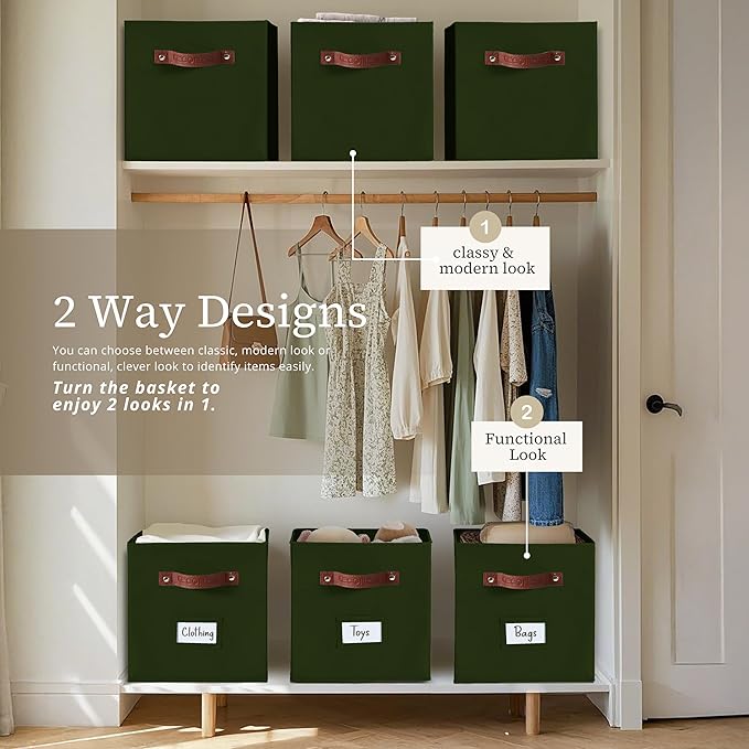 DECOMOMO Storage Cubes, Fabric Organizer Bins - Image 5