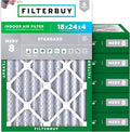 Filterbuy 18x24x4 Air Filter MERV 8 Dust Defense Replacement, Electrostatic by Filterbuy