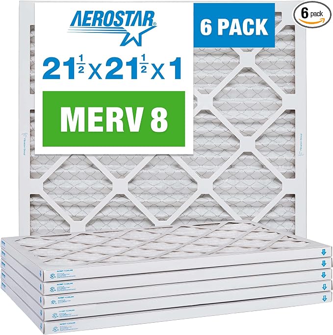 Aerostar 21.5x21.5x1 MERV 8-6 Count by AirFiltersDelivered