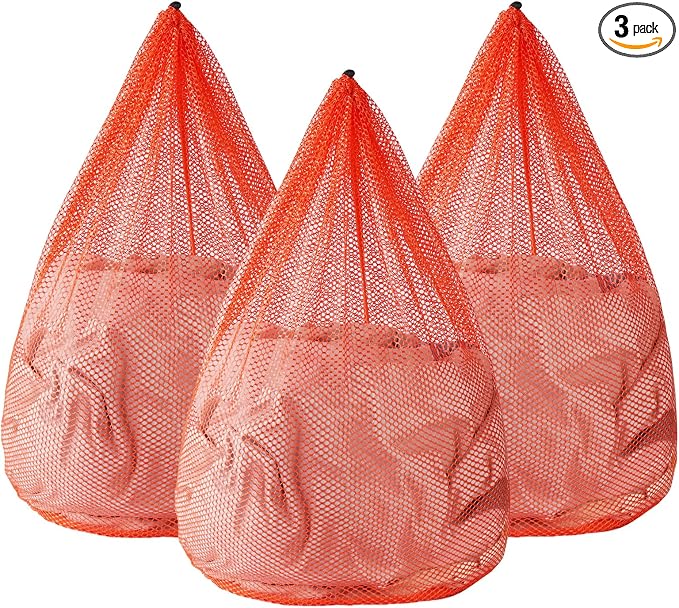3Pcs Mesh Laundry Bags Washing Machine Mesh Wash Bags Jumbo by OKAKA