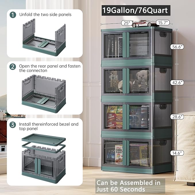 19Gal Collapsible Storage Bins - Image 3
