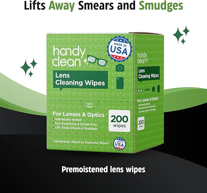 HandyClean Pre-Moistened Lens Cleaning Wipes, Eyeglass Wipes, Screen Wipes - Image 2