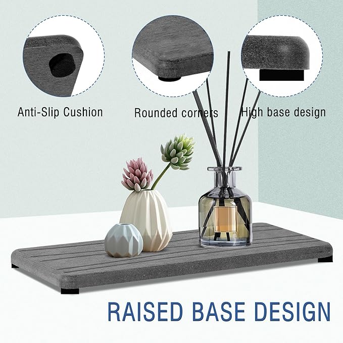 2PCS Water Absorbing Stone Tray, Fast Drying Stone Sink Tray, Water Absorbent - Image 5
