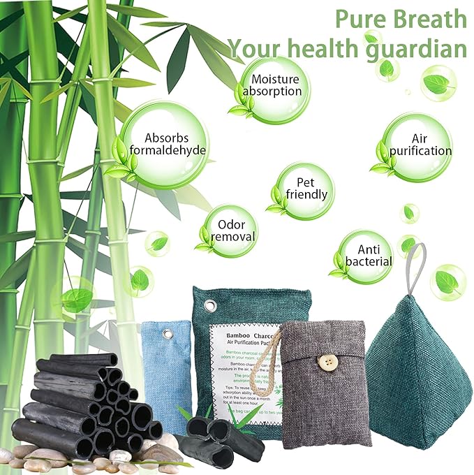 Charcoal Bags Odor Absorber Activated Bamboo Charcoal Air Purifying Bags - Image 3