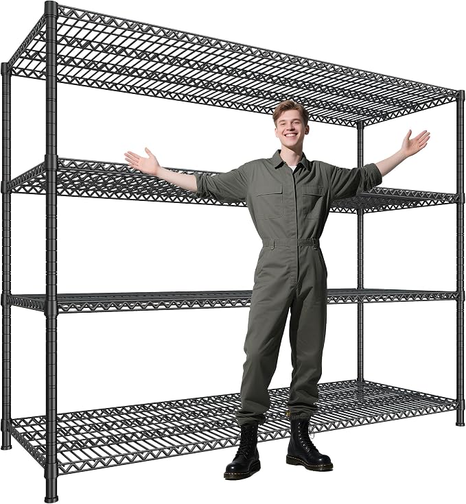 68.1"W Storage Shelves 2500LBS Wire Shelving Unit, Garage Shelving Heavy Duty by Durayloly