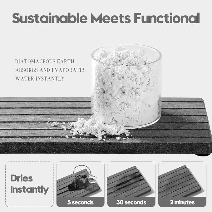 2PCS Diatomite Quick Stone Drying Tray Mat - Image 3