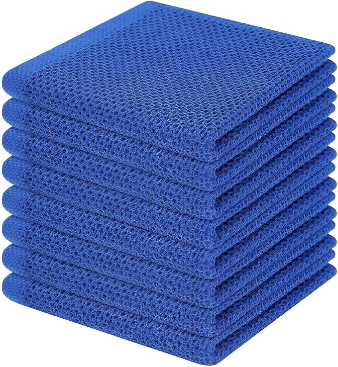 Homaxy 100% Cotton Waffle Weave Kitchen Dish Cloths, Ultra Soft Absorbent Quick by Homaxy