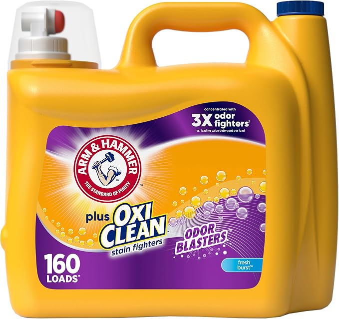 Arm & Hammer Plus OxiClean Odor Blasters Fresh Burst, 160 Loads Liquid Laundry by ARMHAMMER