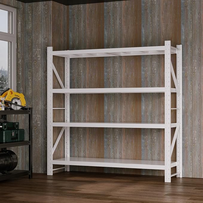 Heavy Duty Warehouse Shelving 4-Tier Industrial Steel Storage Shelves, 2600LB by Unknown