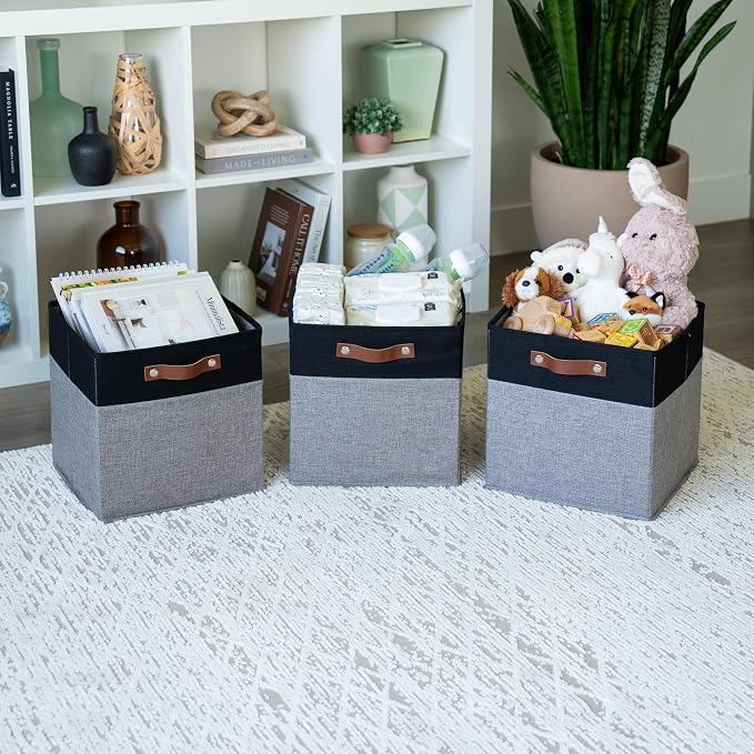OrganiHaus 12x12 Fabric Storage Bins - Image 4