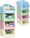 TidyFriend Plastic Stackable Storage Bins by Skywin