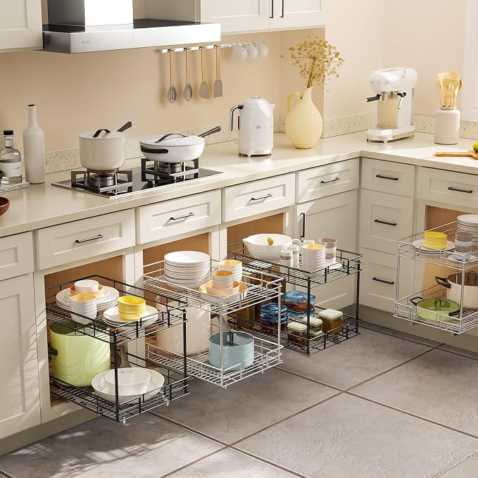 ROOMTEC Pull Out Cabinet Organizer, Kitchen Cabinet Organizer and Storage - Image 2