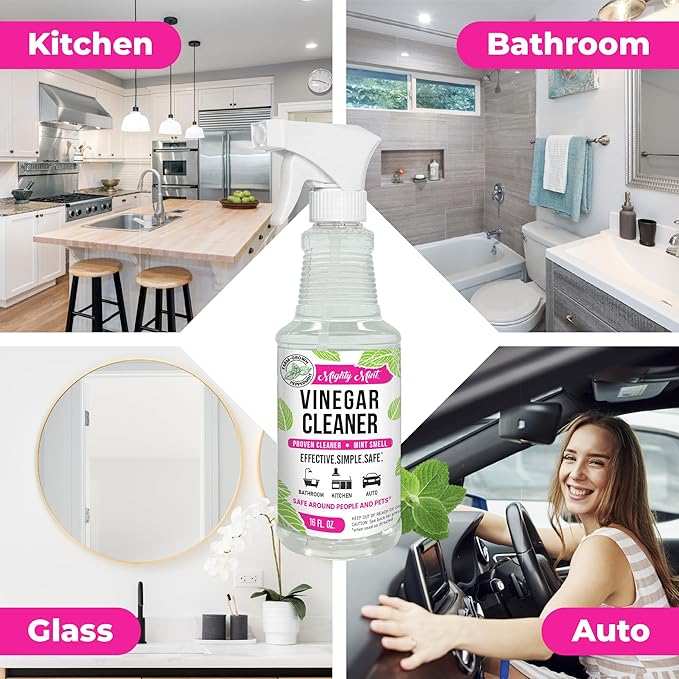 Mighty Mint Vinegar Cleaner, All-Purpose Spray, Natural Spearmint Scent - Image 2