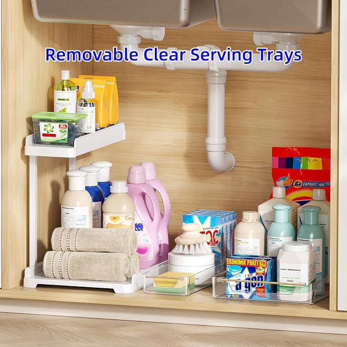 heart & home 2-Pack Under Sink Storage Organizer - Image 6
