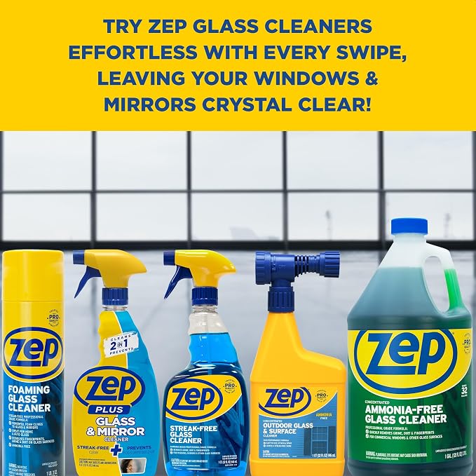 Zep Foaming Glass Cleaner - 19 oz ZUFGC19 - Streak-Free Professional Grade - Image 8