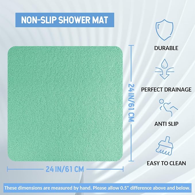 Non-Slip Bathtub Mat, Anti Slip Shower Mat, Fast Drying Bathtub Mats, Foot - Image 2