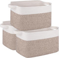 OIAHOMY 3 Pack Storage Baskets for Organizing, Woven Basket by MasterofSpaceOptimization