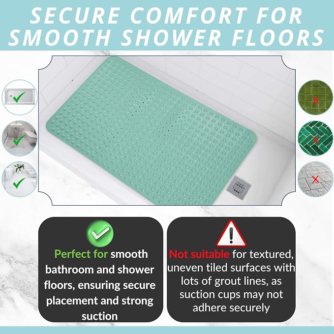 ENKOSI Extra Large Shower Mat Non Slip - Image 6