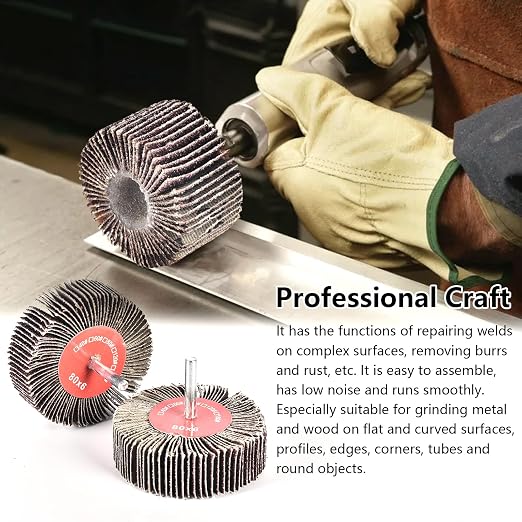 24Pcs Abrasive Flap Wheel Sander Set 80 Grit Sanding Flap Wheels Abrasive Flap - Image 3