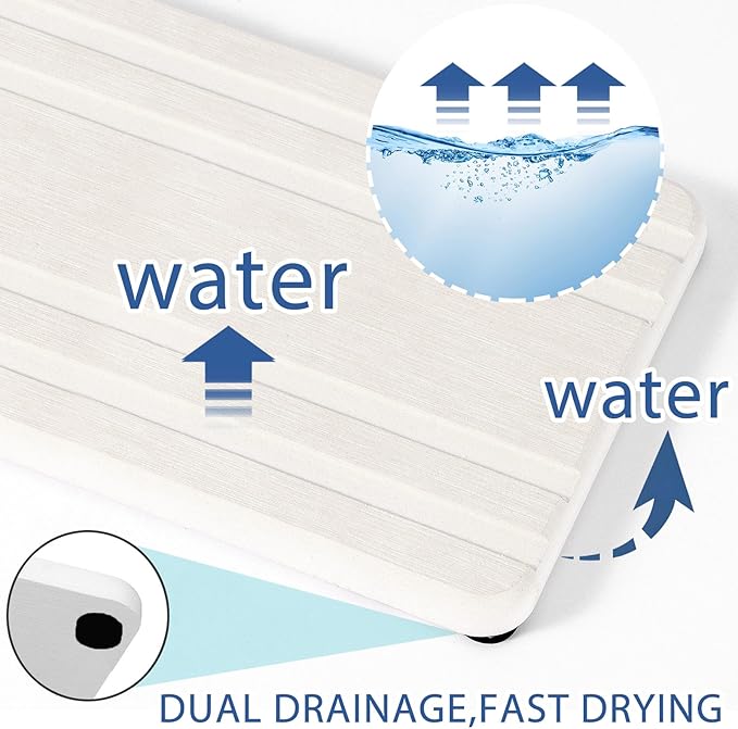 2PCS Water Absorbing Stone Tray, Quick Drying Stone Sink Tray, Water Absorbent - Image 2