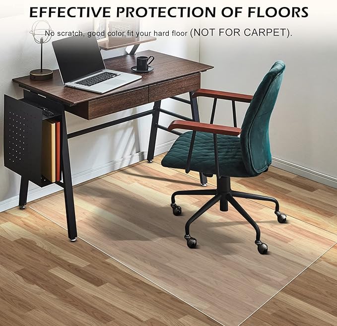 SALLOUS Clear Chair Mat, Vinyl Desk Chair Mat Protector - Image 3