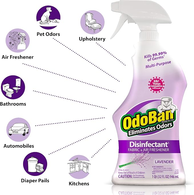 OdoBan Ready-to-Use Disinfectant and Harsh Aroma Eliminator, Cleaner and - Image 6