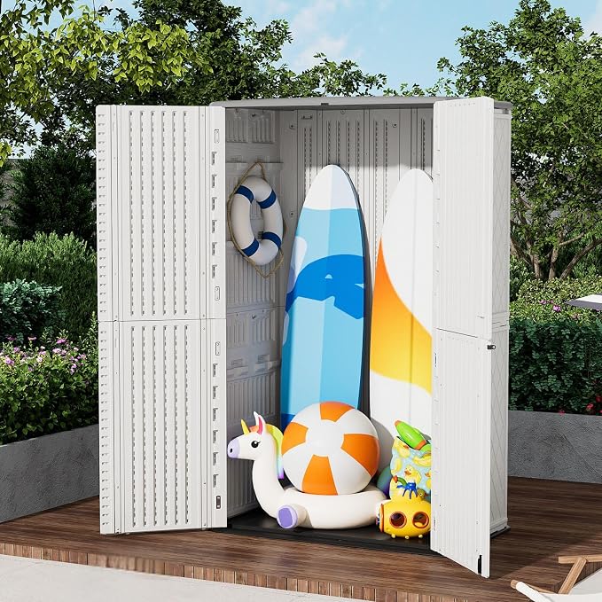 ZZM Large 67 Cu.ft Waterproof Storage Shed, Outdoor Storage Cabinet，Durable - Image 3