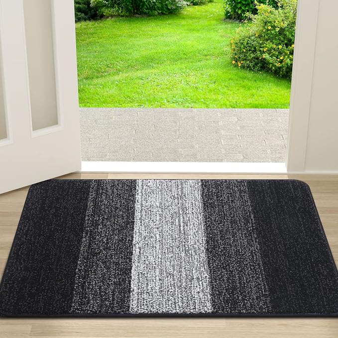 Kitinjoy Indoor Outdoor Door Mat, 30x17 Non-Slip Absorbent Dirt Trapper by Kitinjoy