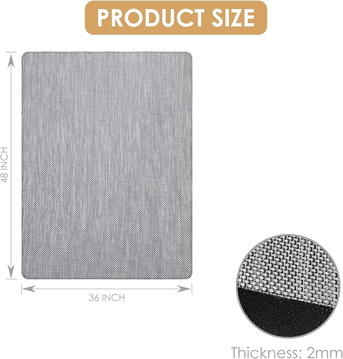 Kuyal Office Chair Mat for Hardwood Floor, Anti Slip, Non-Curve Computer Chair - Image 7