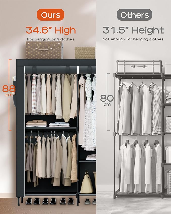 Portable Closet, 81.5 Inch Extra Large Capacity Wardrobe Closet - Image 3