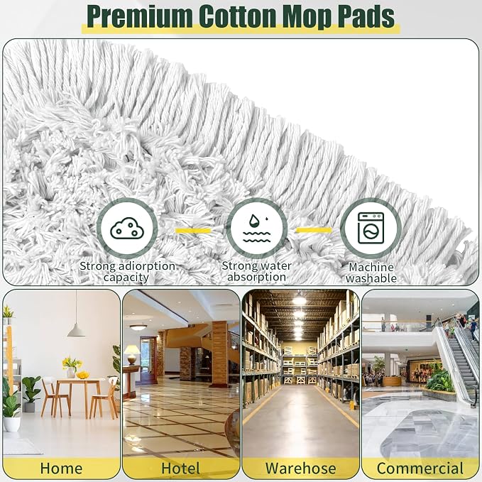 24" Commercial Dust Mop for Floor Cleaning, Heavy Duty Large Mop - Image 5
