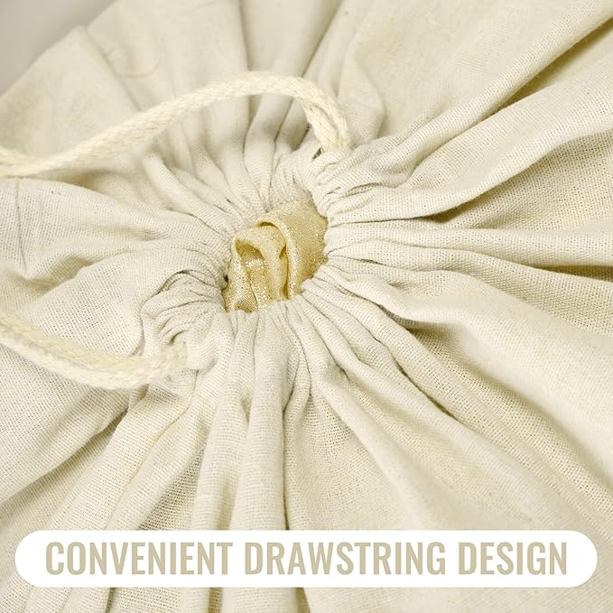 4 Pieces 28" x 36" Canvas Laundry Bags Bulk Large Cotton Laundry - Image 3