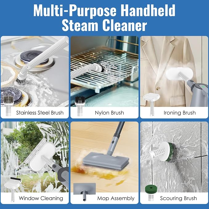 FEPPO Steam Mop with Detachable Handheld Steam Cleaner - Image 6