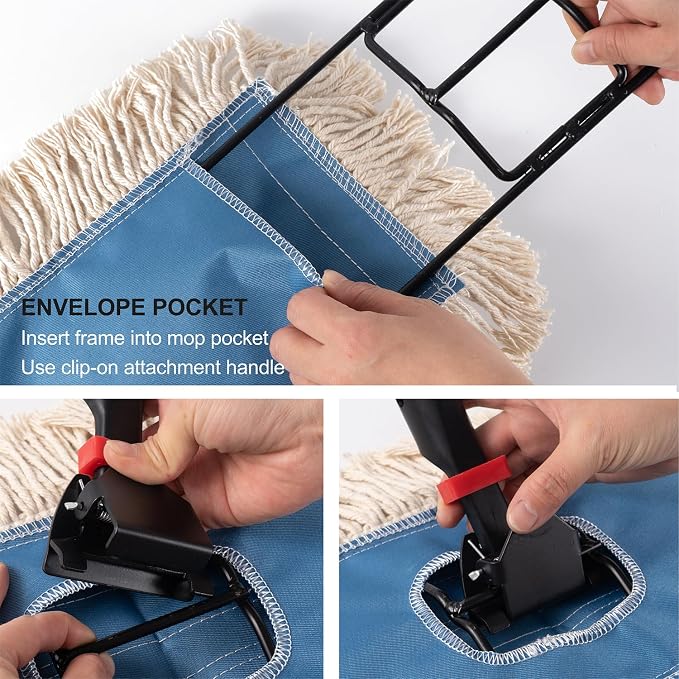 MATTHEW CLEANING 24'' Industrial Strength Cotton Dust Mop Refill Washable - Image 3