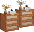 LEYAOYAO Rattan Night Stand Set of 2 by LEYAOYAO-Findtheshiningpointofyourideallife%EF%BC%81