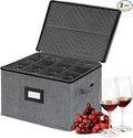 Wine Glass Sorage Box, Stemware Storage Cases by homyfort