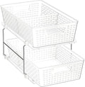 Simple Houseware 2 Tier Bathroom Organizer Tray Pull-Out Sliding by SimpleHouseware
