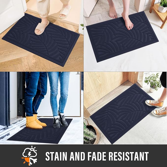Front Door Mat, Absorbent Resist Dirt Welcome Door Mat Indoor Outdoor, - Image 3